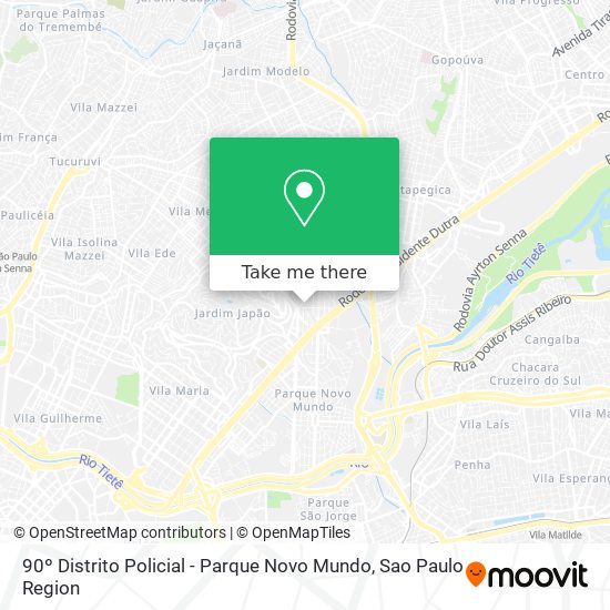 Mapa 90º Distrito Policial - Parque Novo Mundo