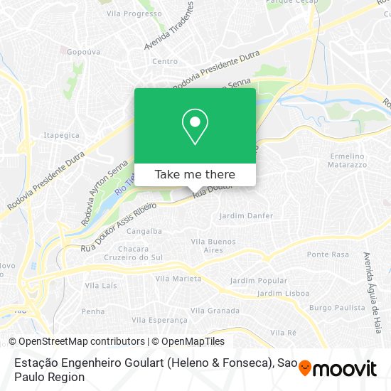 Mapa Estação Engenheiro Goulart (Heleno & Fonseca)