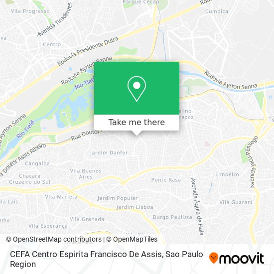 Mapa CEFA Centro Espirita Francisco De Assis