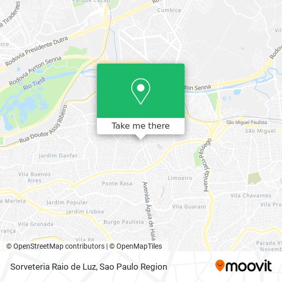 Sorveteria Raio de Luz map