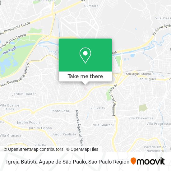 Igreja Batista Ágape de São Paulo map