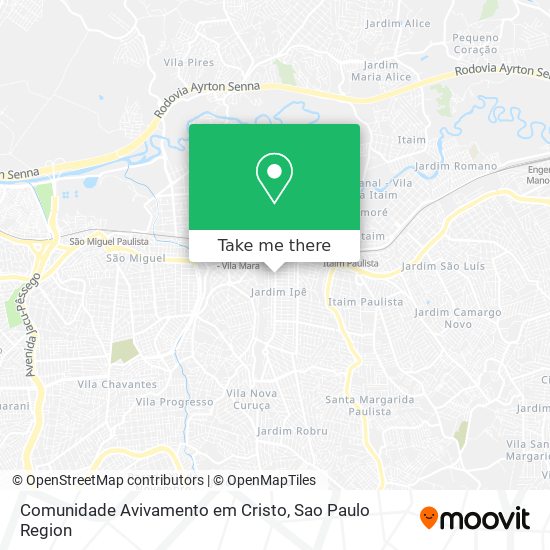 Mapa Comunidade Avivamento em  Cristo