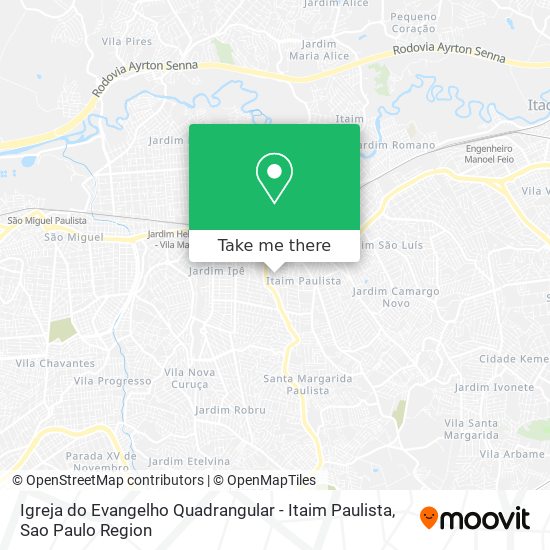 Igreja do Evangelho Quadrangular - Itaim Paulista map