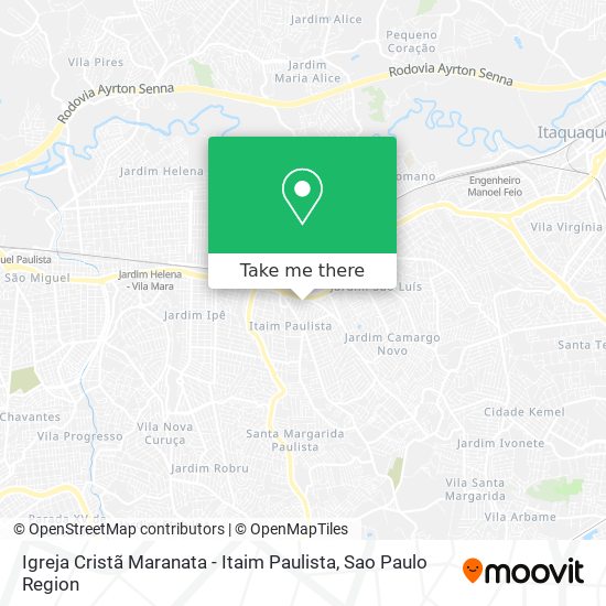 Igreja Cristã Maranata - Itaim Paulista map