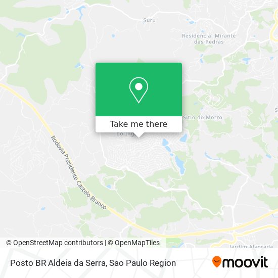 Mapa Posto BR Aldeia da Serra