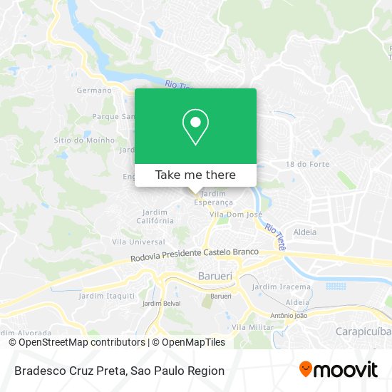 Bradesco Cruz Preta map