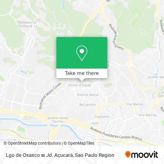 Lgo de Osasco ₪ Jd. Açucará map