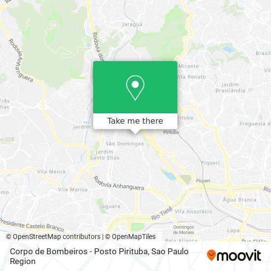 Corpo de Bombeiros - Posto Pirituba map
