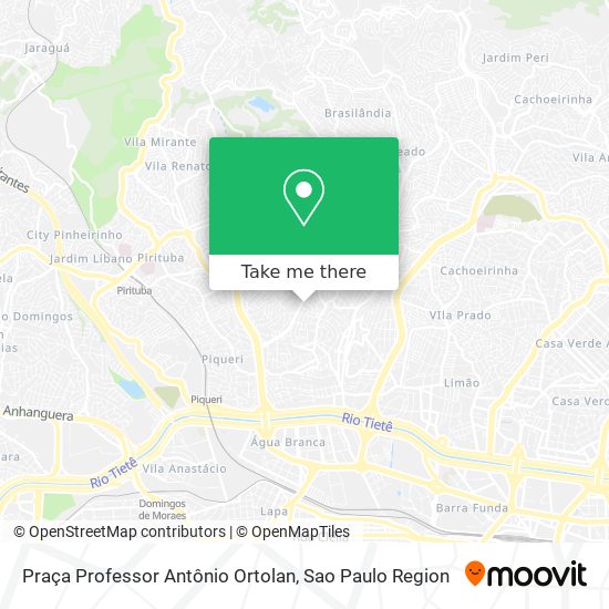 Mapa Praça Professor Antônio Ortolan