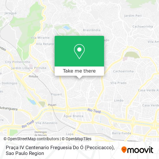 Mapa Praça IV Centenario Freguesia Do Ó (Peccicacco)