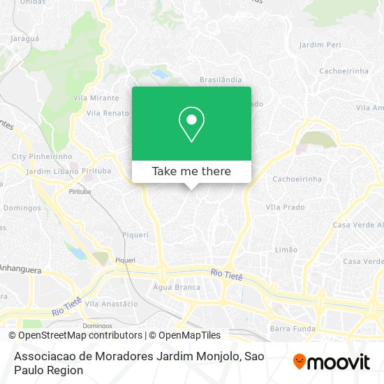 Mapa Associacao de Moradores Jardim Monjolo