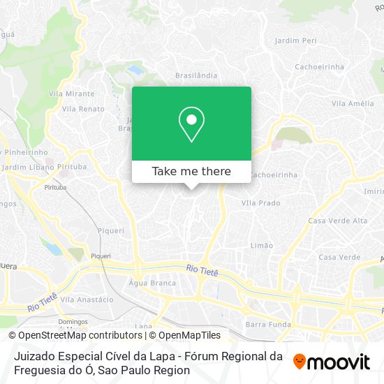 Juizado Especial Cível da Lapa - Fórum Regional da Freguesia do Ó map