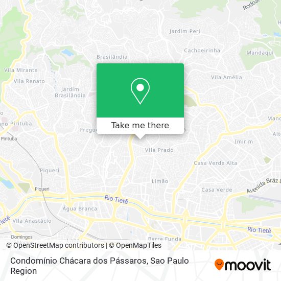 Condomínio Chácara dos Pássaros map