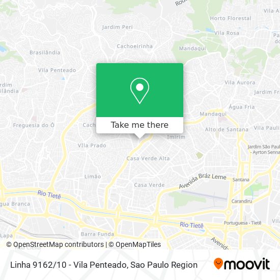 Mapa Linha 9162/10 - Vila Penteado