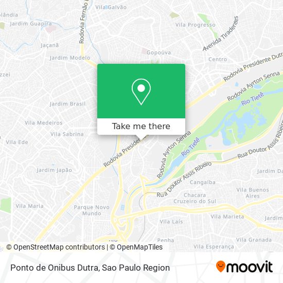 Mapa Ponto de Onibus Dutra