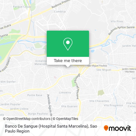 Banco De Sangue (Hospital Santa Marcelina) map