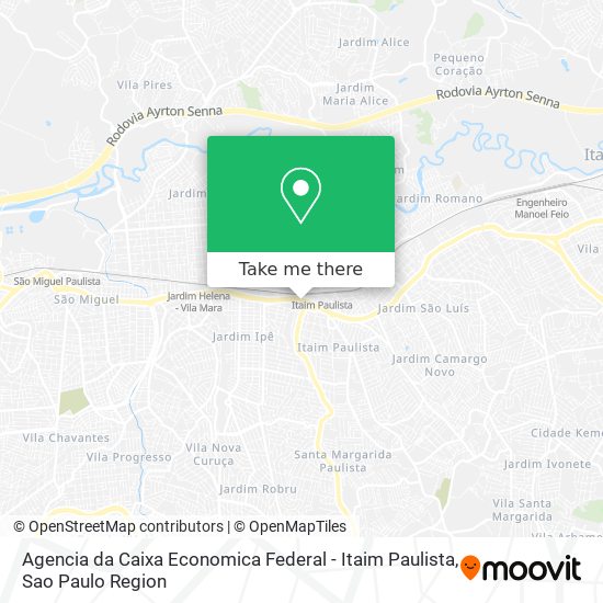 Mapa Agencia da Caixa Economica Federal - Itaim Paulista