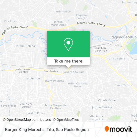 Burger King Marechal Tito map