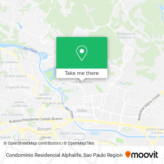 Condomínio Residencial Alphalife map