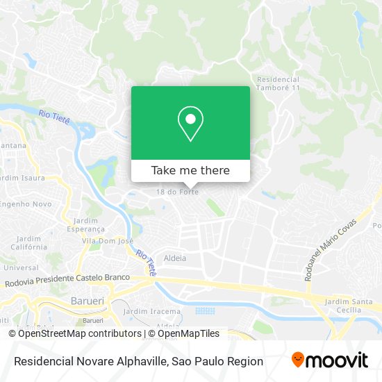 Mapa Residencial Novare Alphaville