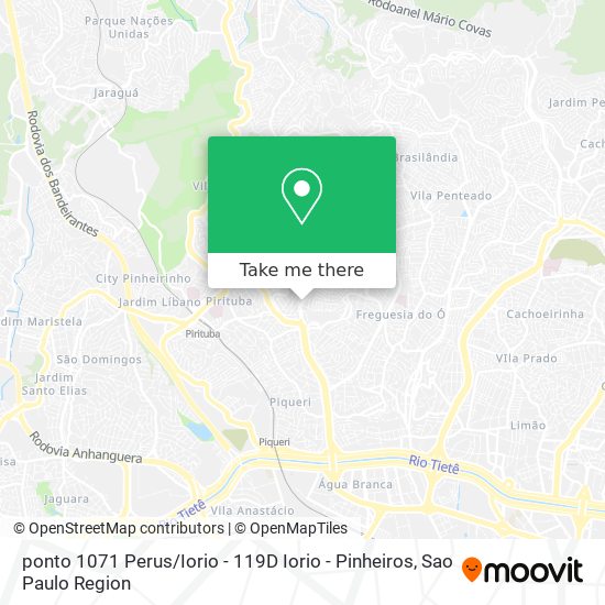 Mapa ponto 1071 Perus / Iorio - 119D Iorio - Pinheiros