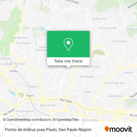 Ponto de ônibus joao Paulo map