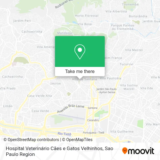 Hospital Veterinário Cães e Gatos Velhinhos map
