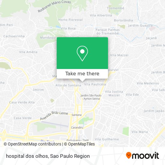 Mapa hospital dos olhos