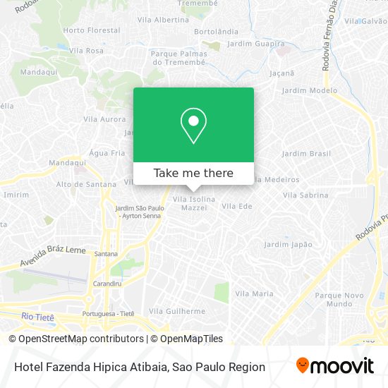 Hotel Fazenda Hipica Atibaia map