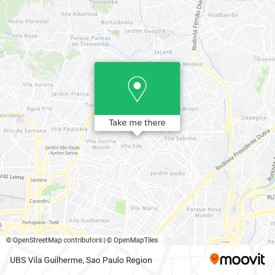 UBS Vila Guilherme map