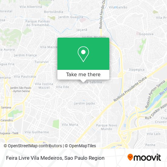 Feira Livre Vila Medeiros map