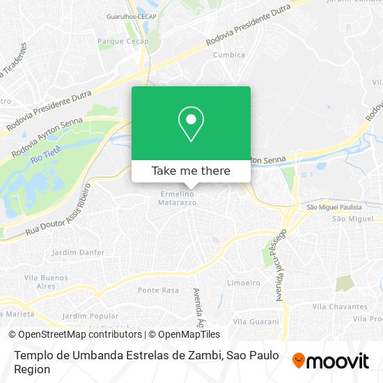 Templo de Umbanda Estrelas de Zambi map