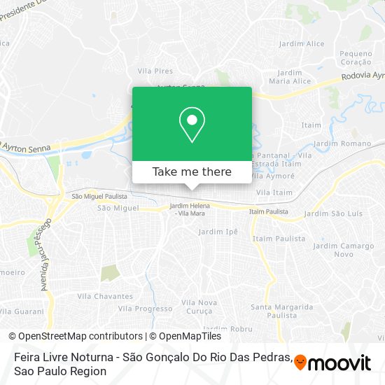Feira Livre Noturna - São Gonçalo Do Rio Das Pedras map