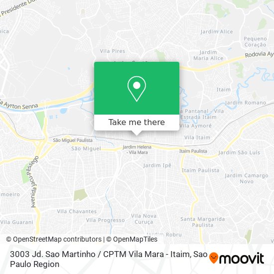 3003 Jd. Sao Martinho / CPTM Vila Mara - Itaim map