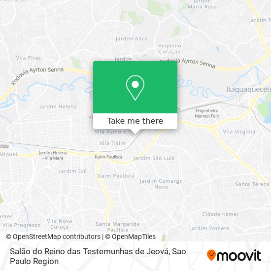 Salão do Reino das Testemunhas de Jeová map