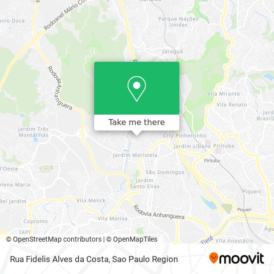 Mapa Rua Fidelis Alves da Costa