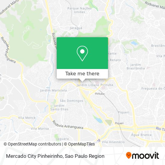 Mercado City Pinheirinho map