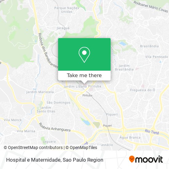 Mapa Hospital e Maternidade