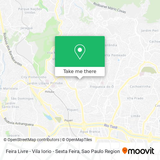 Feira Livre - Vila Iorio - Sexta Feira map