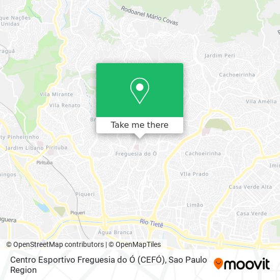 Mapa Centro Esportivo Freguesia do Ó (CEFÓ)