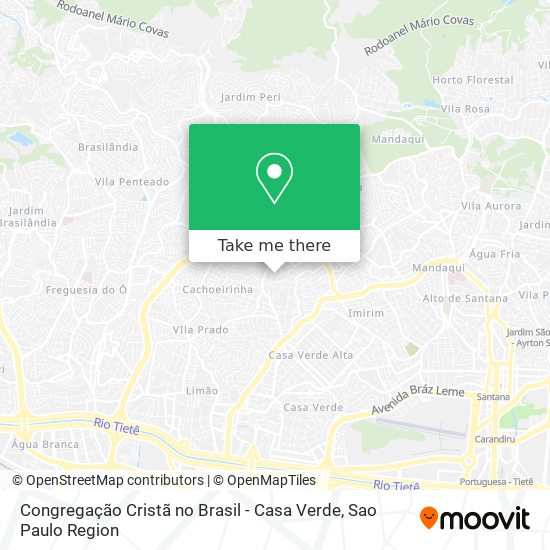 Congregação Cristã no Brasil - Casa Verde map