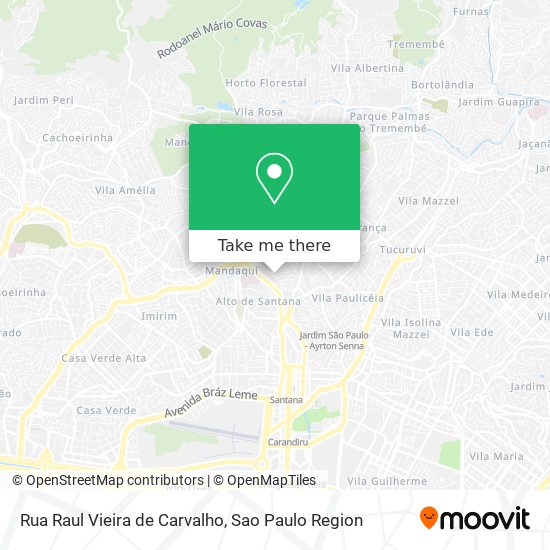Mapa Rua Raul Vieira de Carvalho
