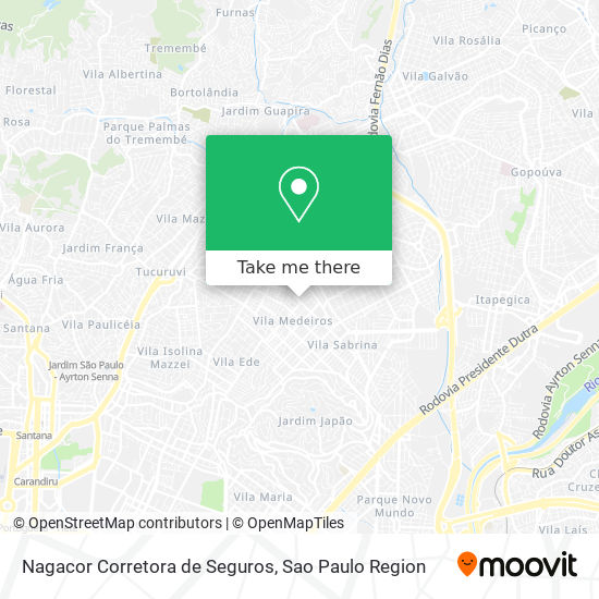 Mapa Nagacor Corretora de Seguros