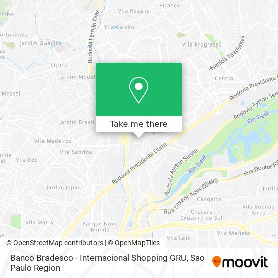 Banco Bradesco - Internacional Shopping GRU map