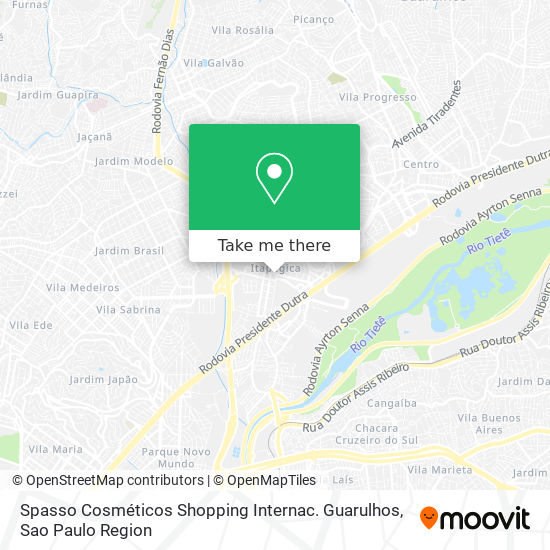 Mapa Spasso Cosméticos Shopping Internac. Guarulhos