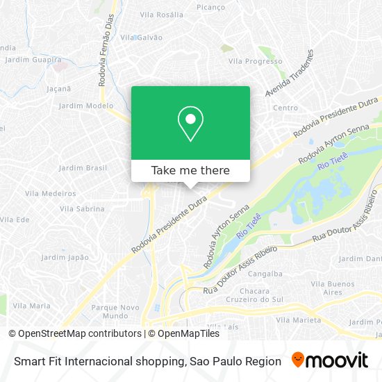 Mapa Smart Fit Internacional shopping