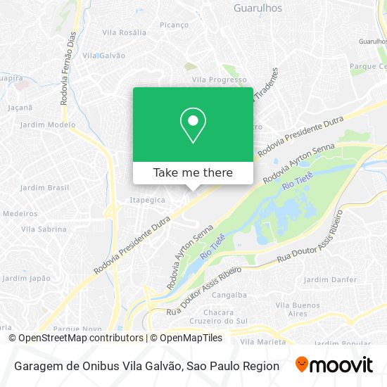 Garagem de Onibus Vila Galvão map