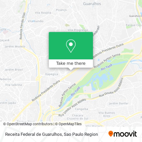 Mapa Receita Federal de Guarulhos