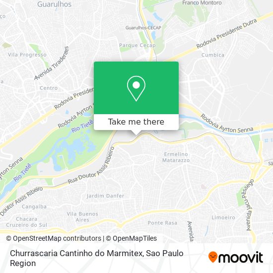 Churrascaria Cantinho do Marmitex map