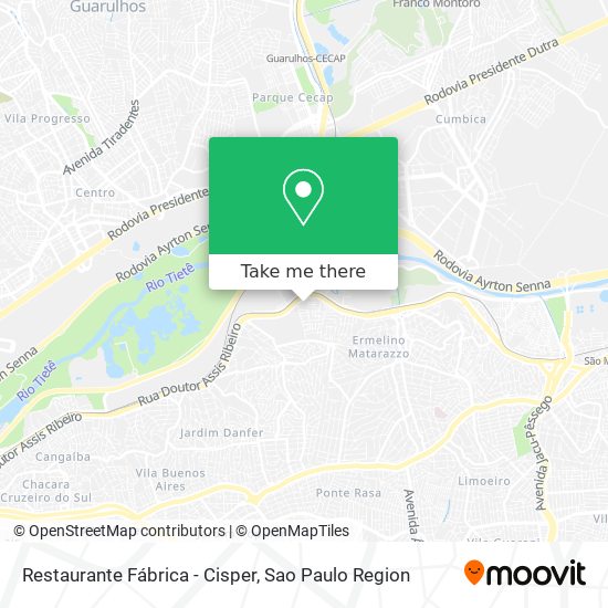 Mapa Restaurante Fábrica - Cisper